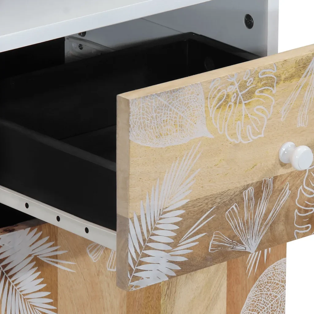 Mobile da Bagno 38x33,5x160 cm in Legno Massello di Mango 4018686 - Image 7