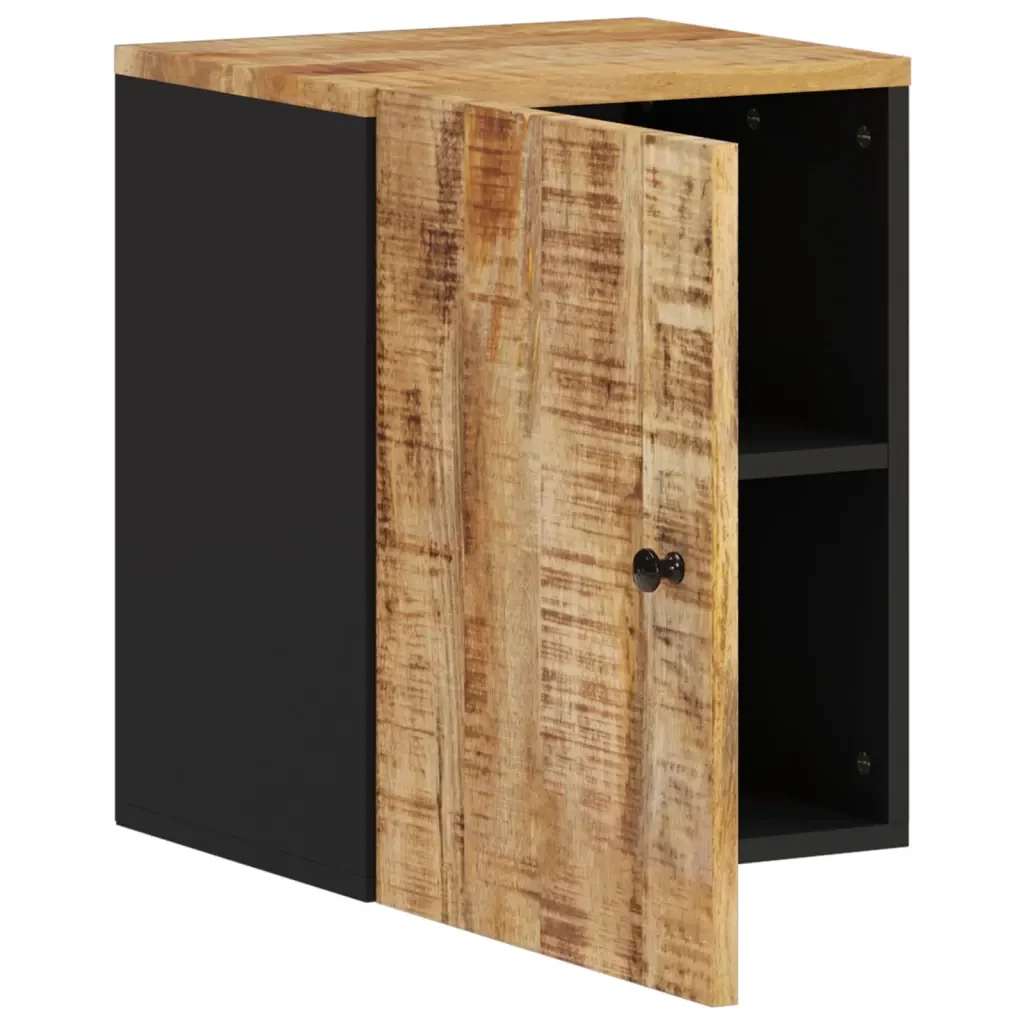 Mobile da Bagno a Parete 38x33x48 cm in Legno Massello di Mango 351990 - Image 3
