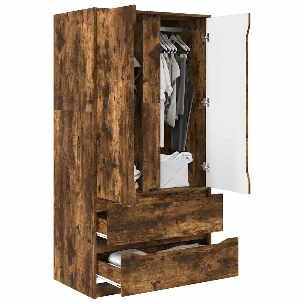 Guardaroba con cassetto Quercia Affumicata 79,5 x 49 x 156 cm - Image 3