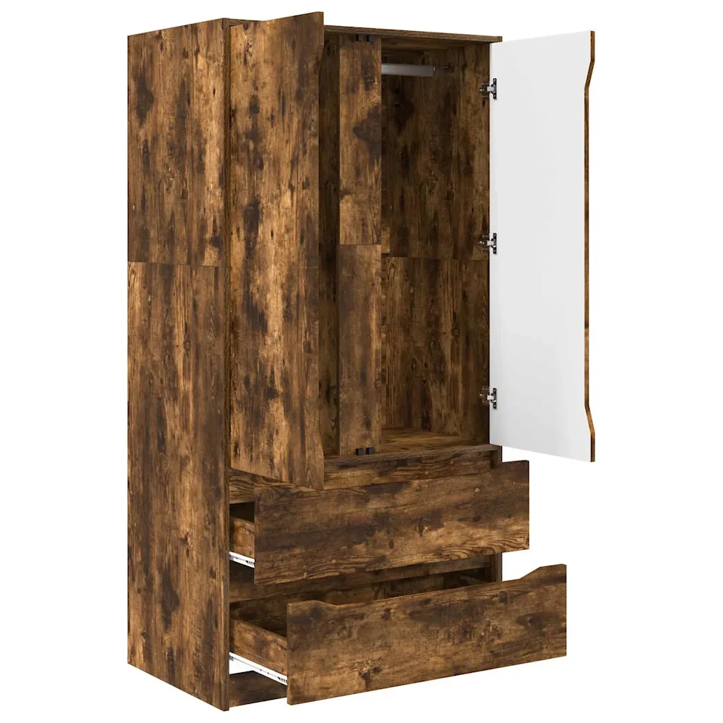 Guardaroba con cassetto Quercia Affumicata 79,5 x 49 x 156 cm - Image 5