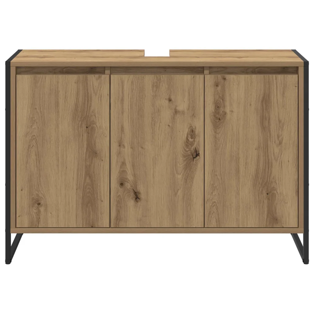 Mobile da Bagno con porta Rovere Artigianale 90 x 30 x 60 cm - Image 6