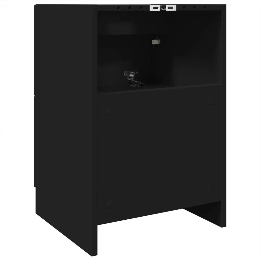 Mobile Lavabo Nero 80x33x60 cm in Legno Multistrato 848102 - Image 7
