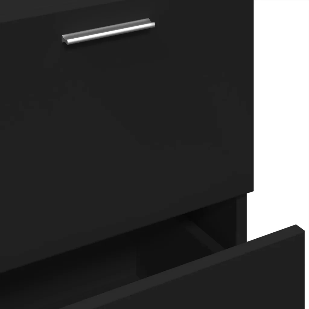 Mobile Lavabo Nero 80x33x60 cm in Legno Multistrato 848102 - Image 9