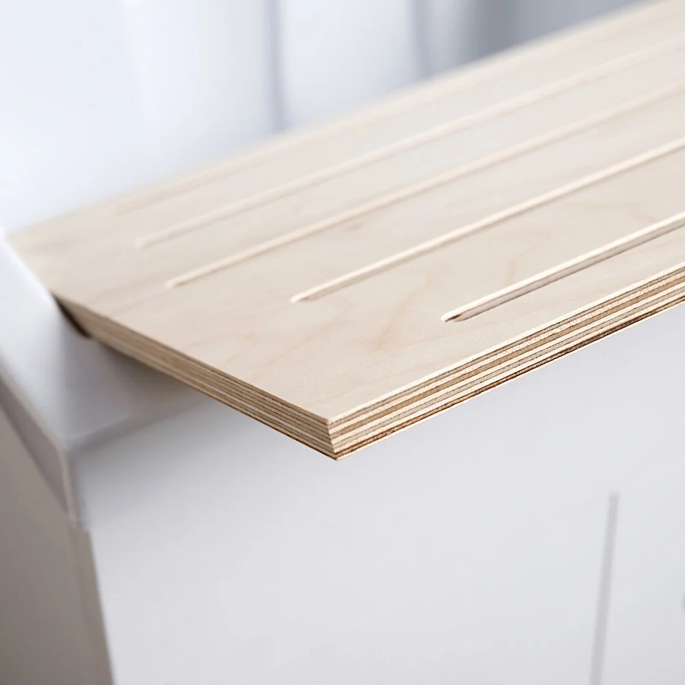 Mobile lavatoio 60x40 cm bianco opaco con due ante e vasca incluso di asse di lavaggio e kit di scarico Medea - Image 8