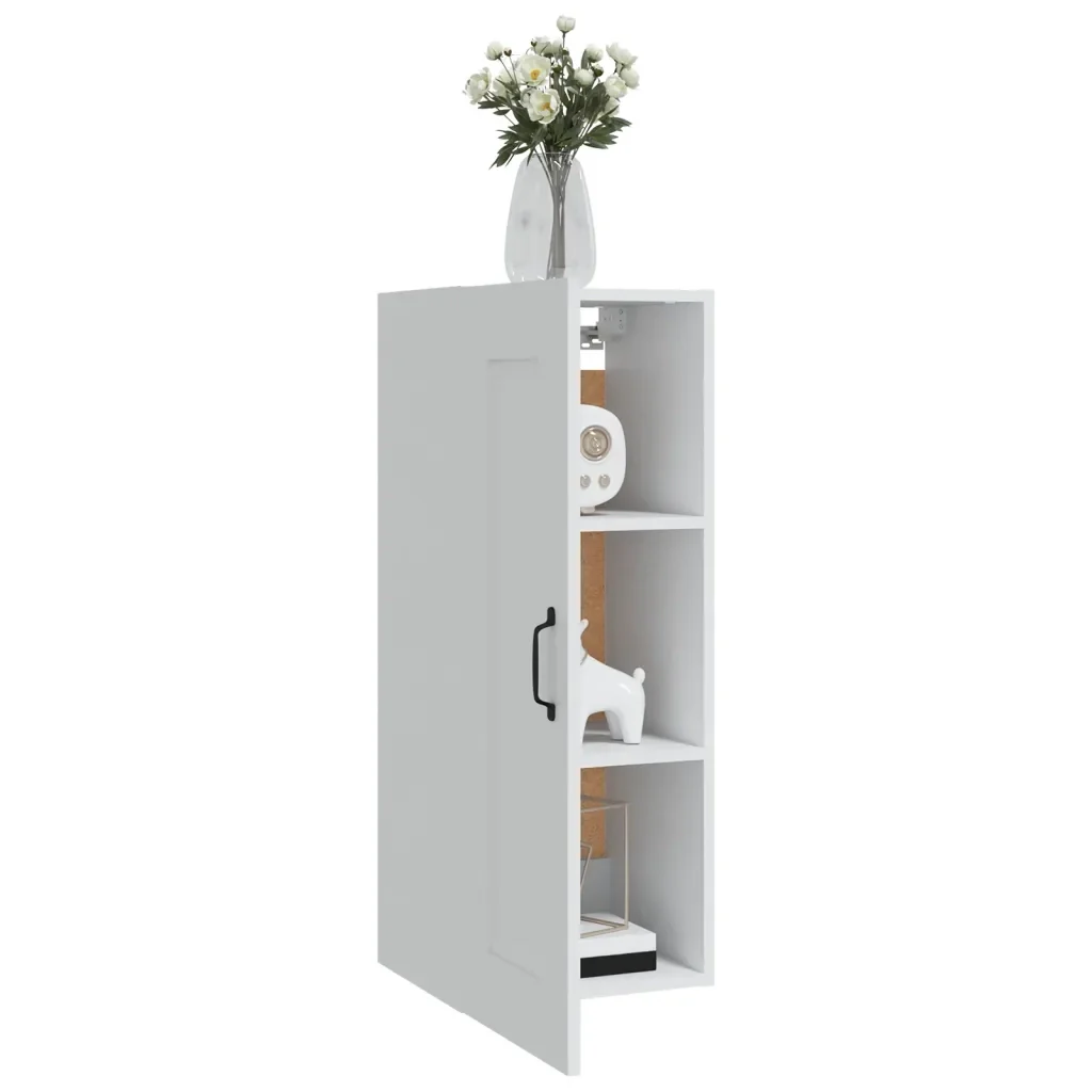 Armadietto a Muro Bianco 35x34x90 cm in Legno Multistrato 812474 - Image 4