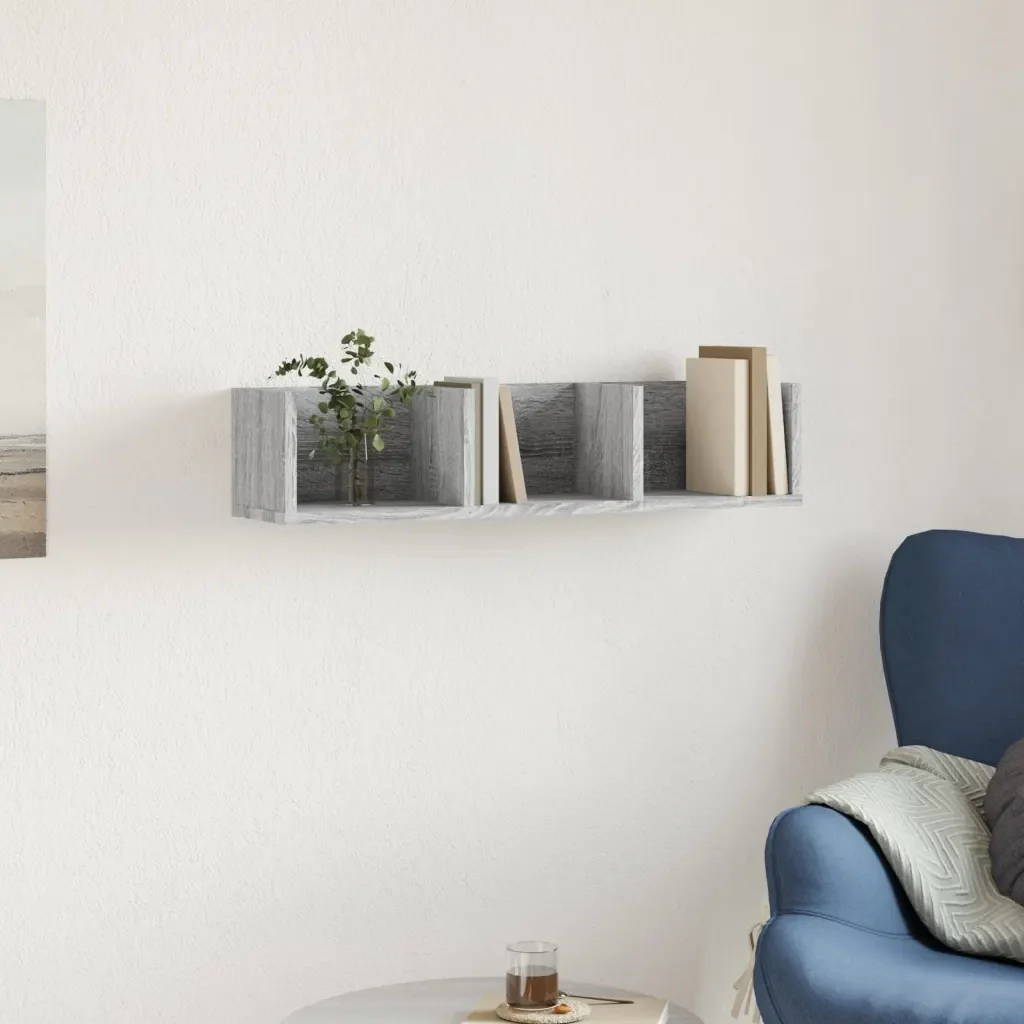 Mobile Pensile Grigio Sonoma 75x18x16,5 cm in Legno Multistrato 840439 - Image 3