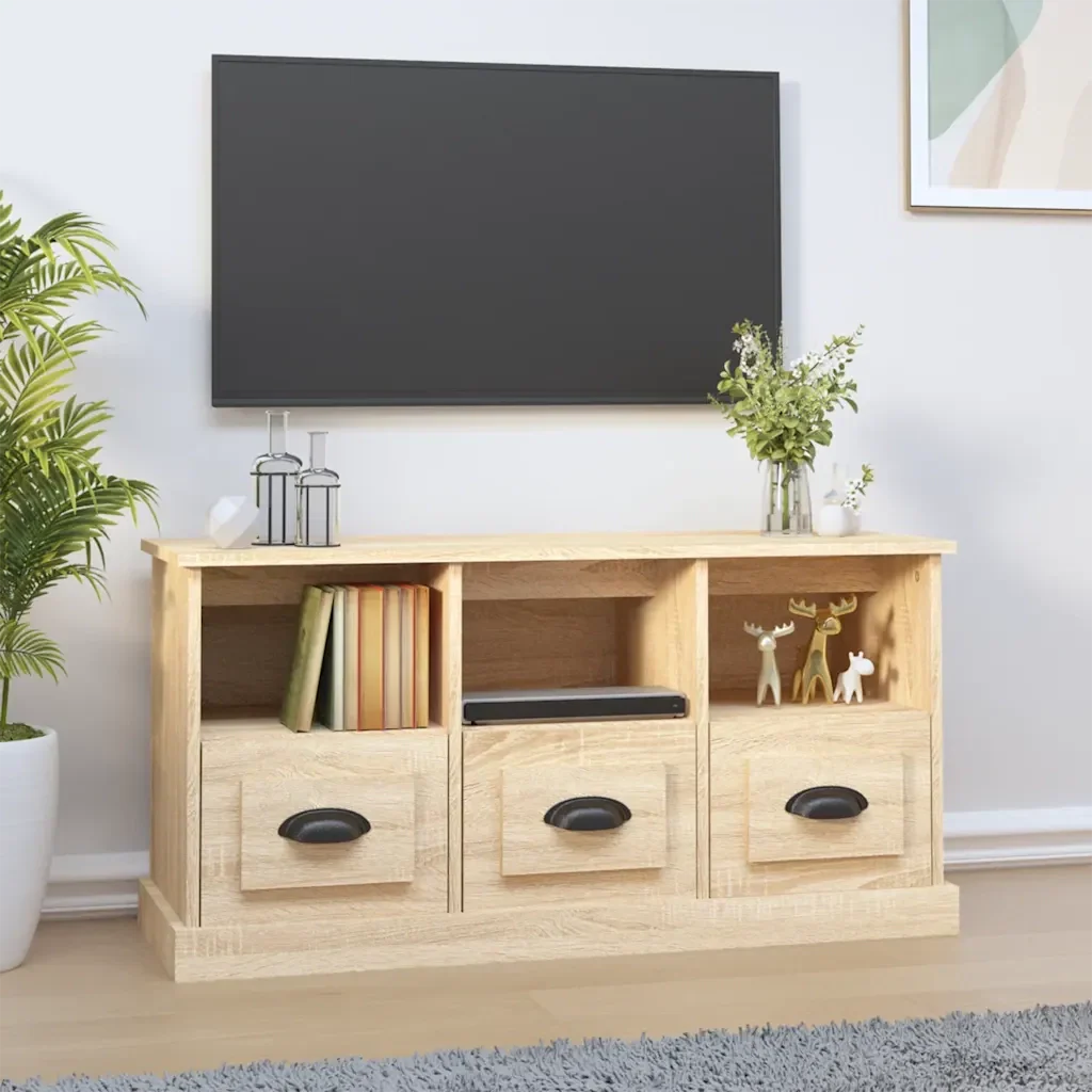 Mobile per TV Rovere Sonoma 100x35x50 cm in Legno Multistrato 816291