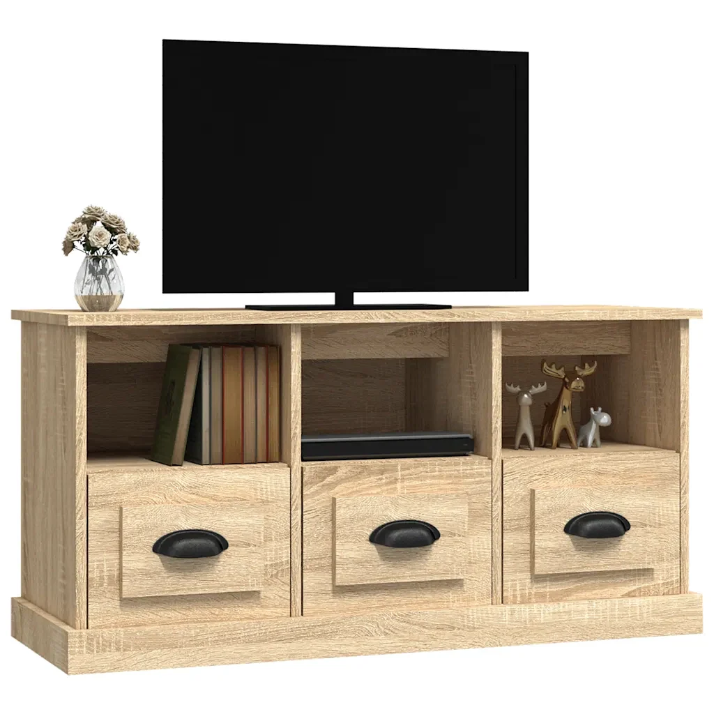 Mobile per TV Rovere Sonoma 100x35x50 cm in Legno Multistrato 816291 - Image 4