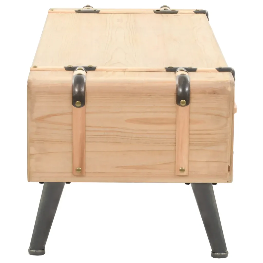 Mobile Porta TV 110x33x35 cm in Legno Massello di Abete 339299 - Image 3