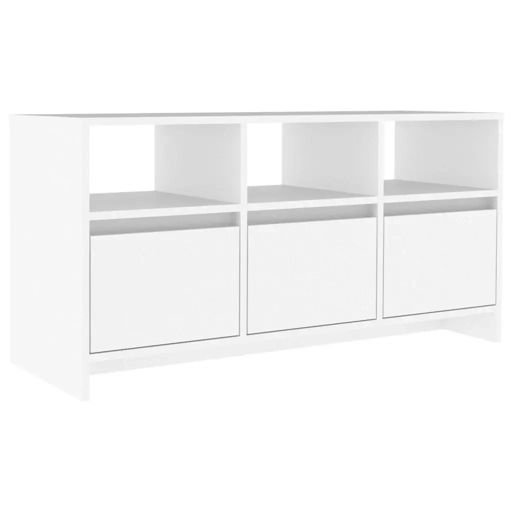 Mobile Porta TV Bianco 102x37,5x52,5 cm in Truciolato 809800 - Image 2