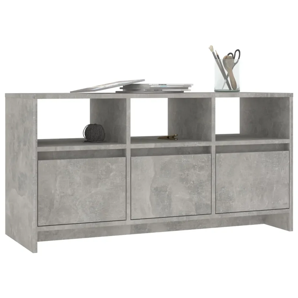 Mobile Porta TV Grigio Cemento 102x37,5x52,5 cm in Truciolato 809804 - Image 4