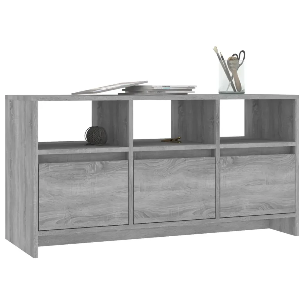 Mobile Porta TV Grigio Sonoma 102x37,5x52,5 cm in Truciolato 813024 - Image 4