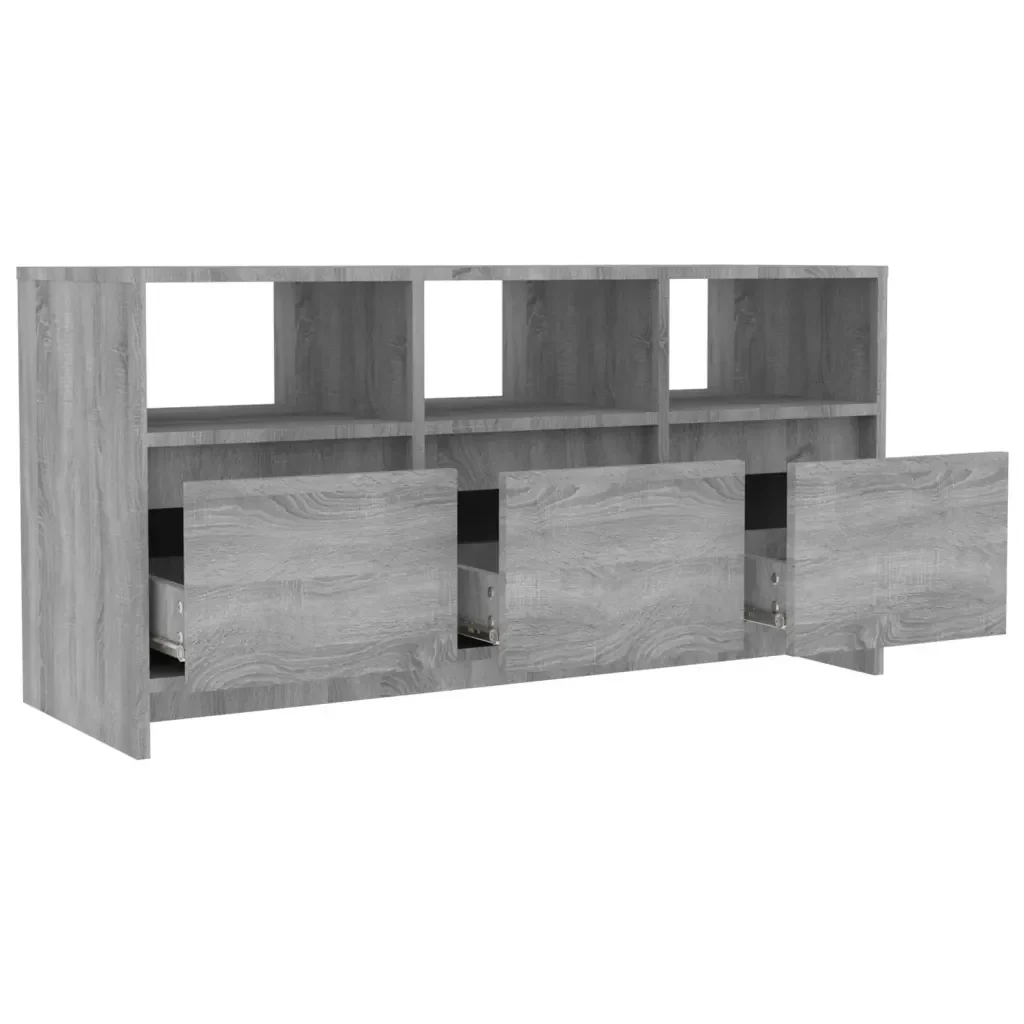 Mobile Porta TV Grigio Sonoma 102x37,5x52,5 cm in Truciolato 813024 - Image 5