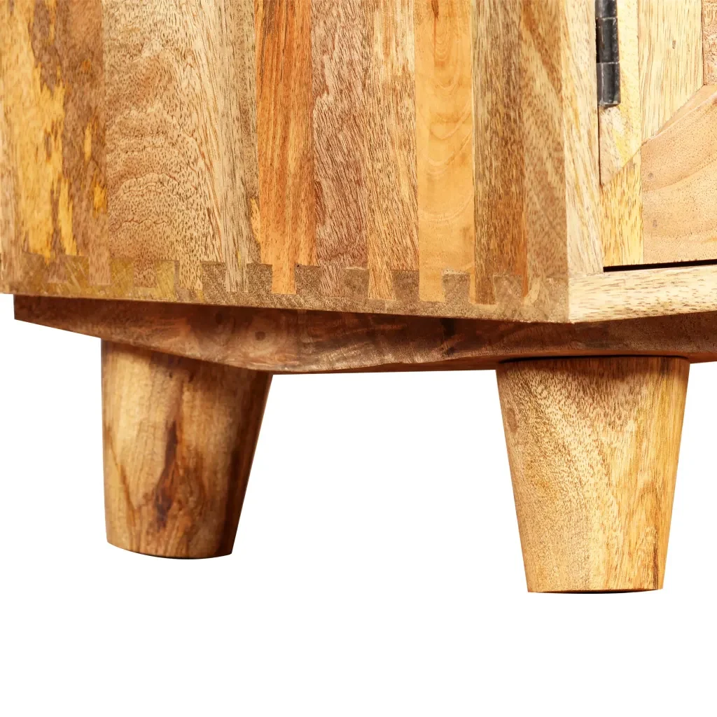 Mobile Porta TV in Legno Massello di Mango 118x35x40 cm 245136 - Image 4