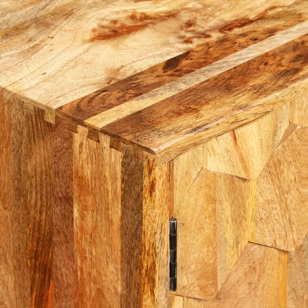 Mobile Porta TV in Legno Massello di Mango 118x35x40 cm 245136 - Image 6