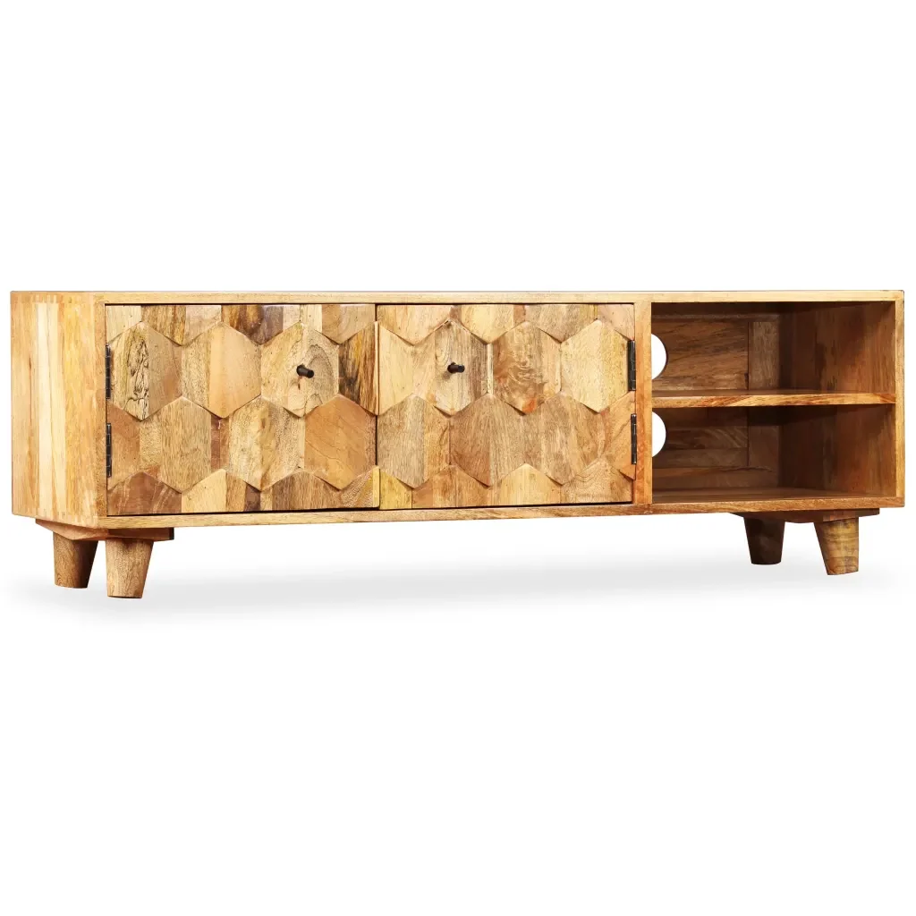 Mobile Porta TV in Legno Massello di Mango 118x35x40 cm cod mxl 12012 - Image 10