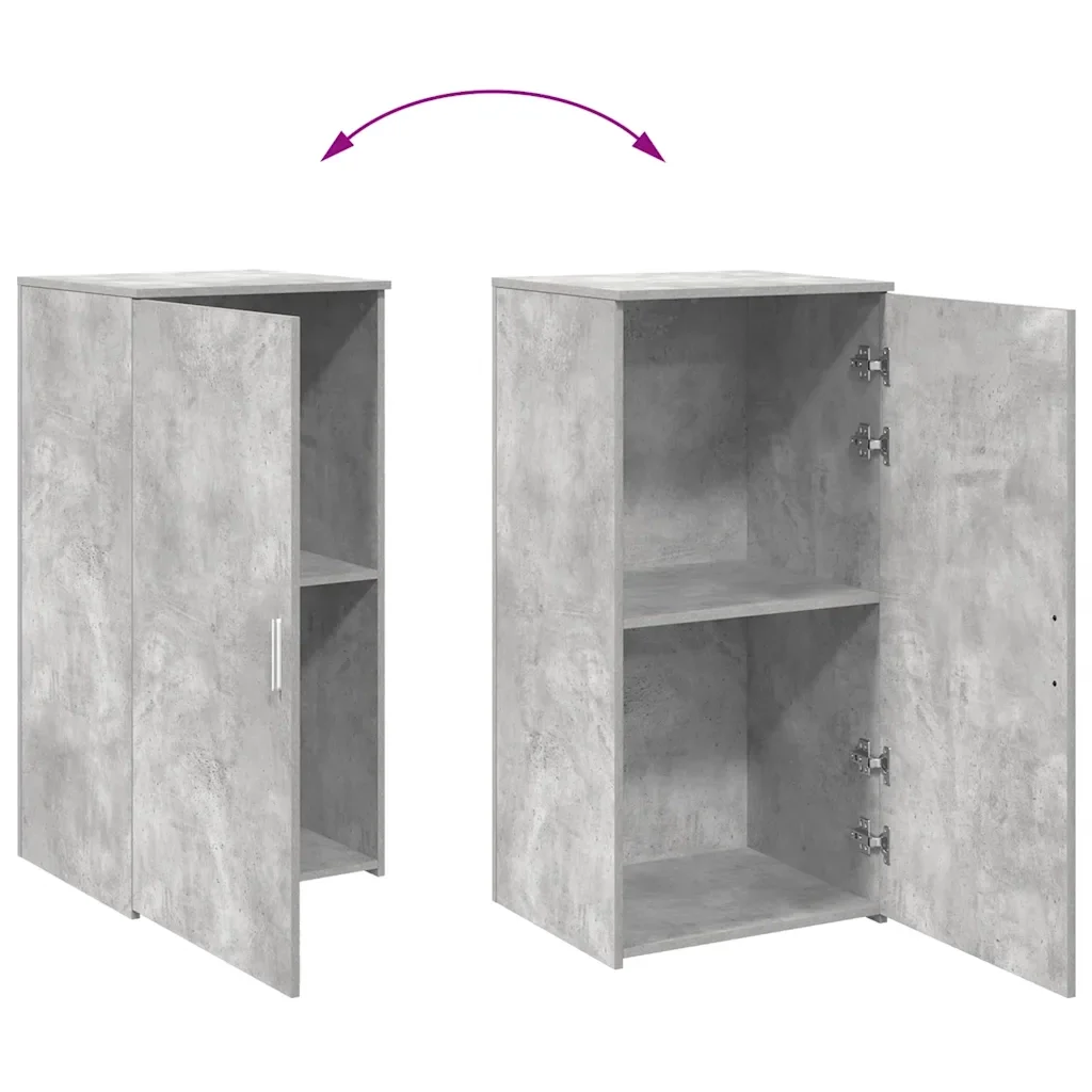 Mobile Portaoggetti Grigio Cemento 50x45x103,5 cm in Truciolato 859045 - Image 7