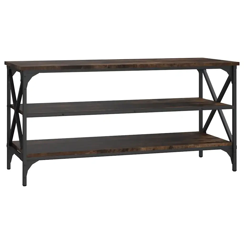 Mobile TV Rovere Fumo 100x40x50 cm in Legno Multistratocod mxl 78341 - Image 2
