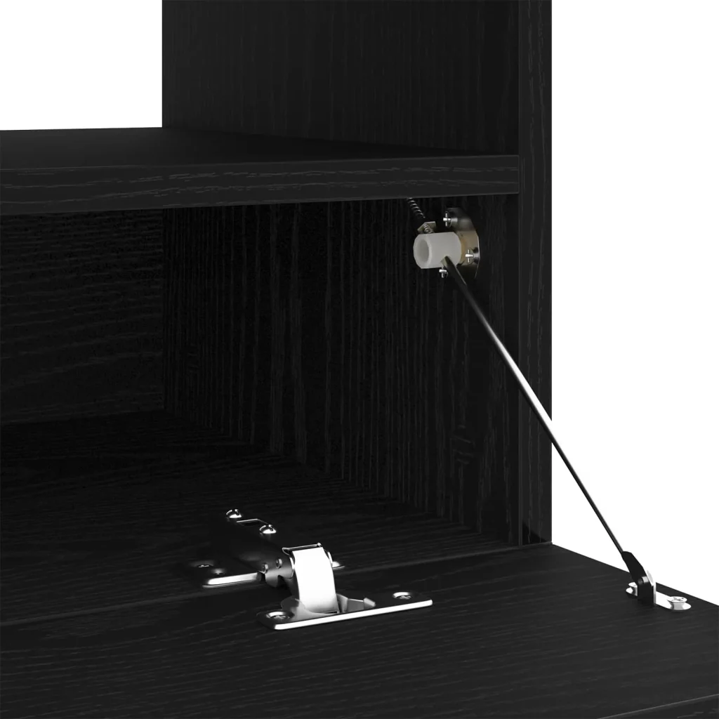 Set mobile TV 2 pcs Nero 180 x 35 x 40 cm Legno multistrato 3333062 - Image 10