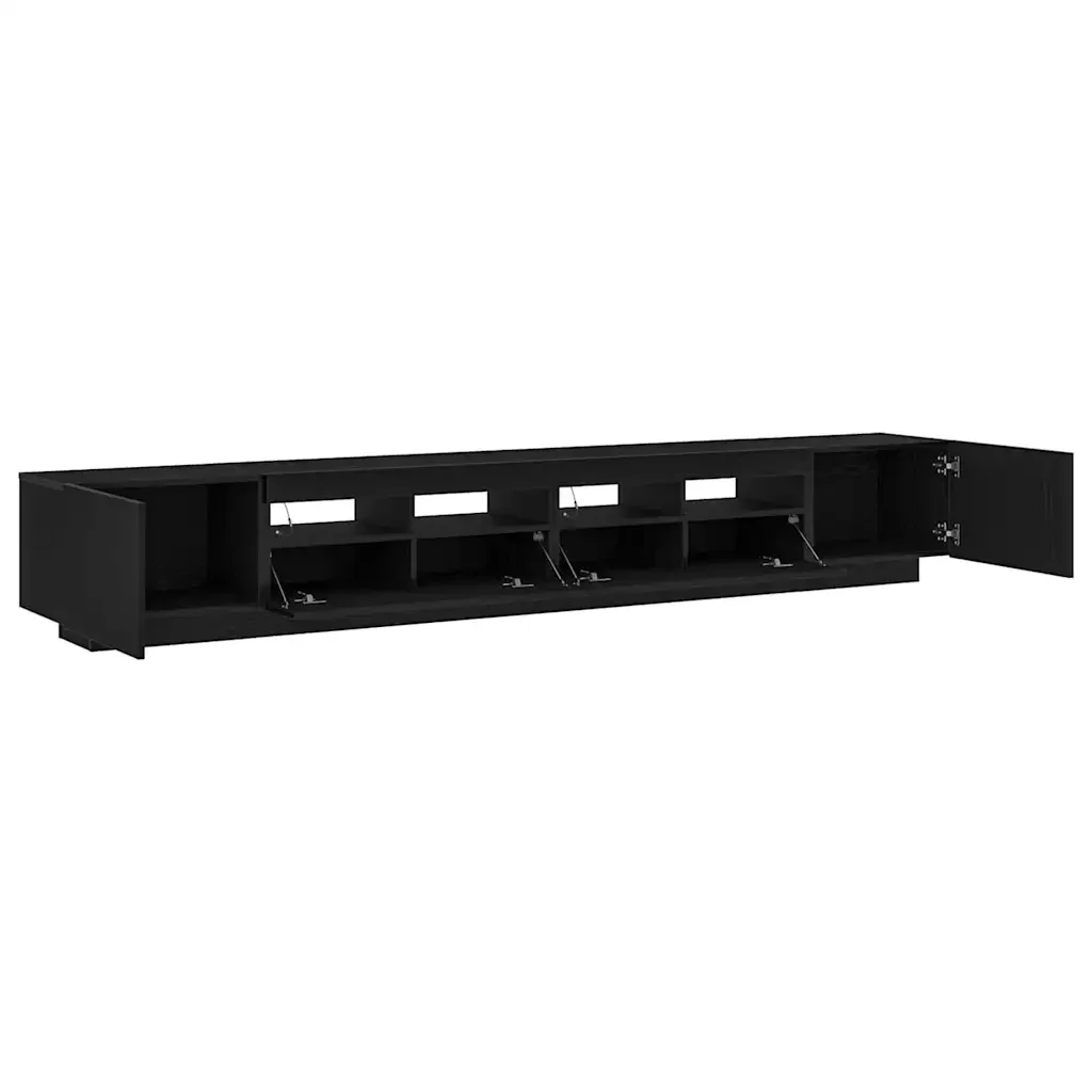 Set mobile TV 3 pcs Nero 260 x 35 x 40 cm Legno multistrato 3333064 - Image 7