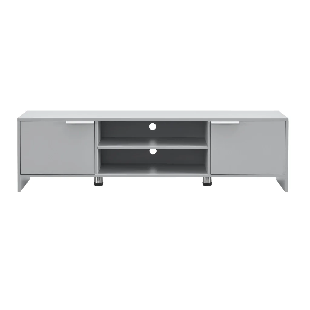 Mobile TV Stevns Armadio Basso 40 x 145 x 38 cm Grigio chiaro [en.casa] - Image 5