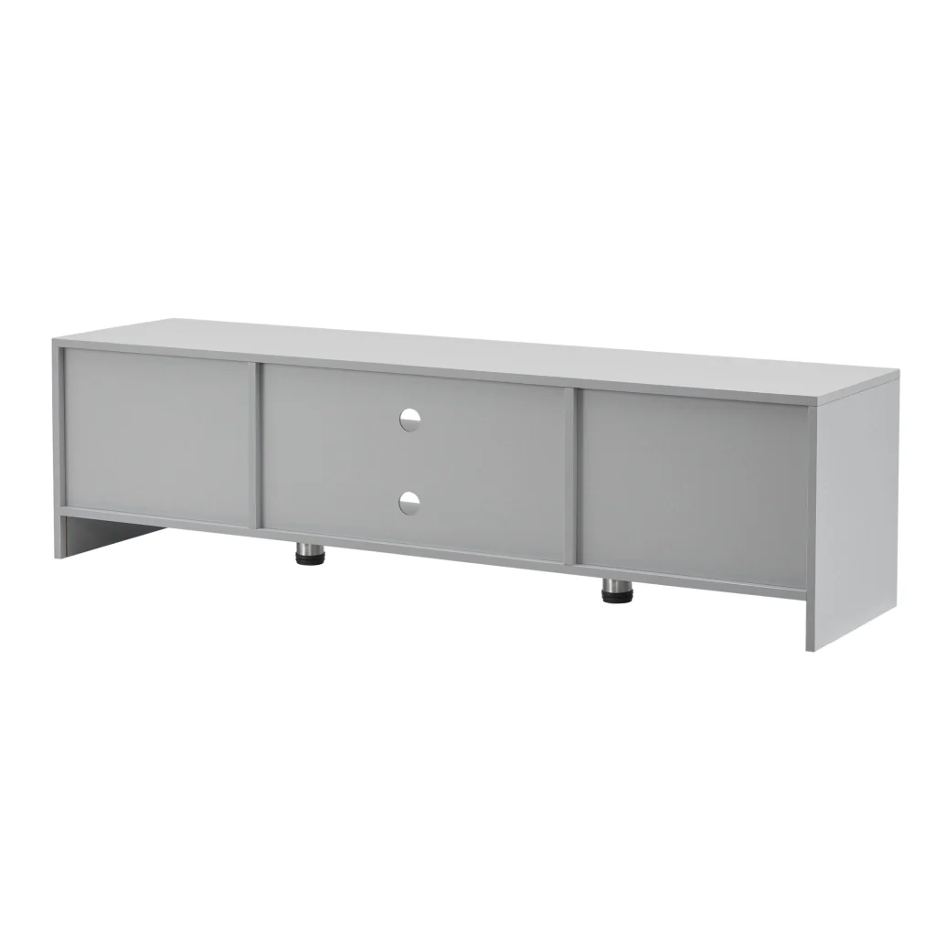 Mobile TV Stevns Armadio Basso 40 x 145 x 38 cm Grigio chiaro [en.casa] - Image 6