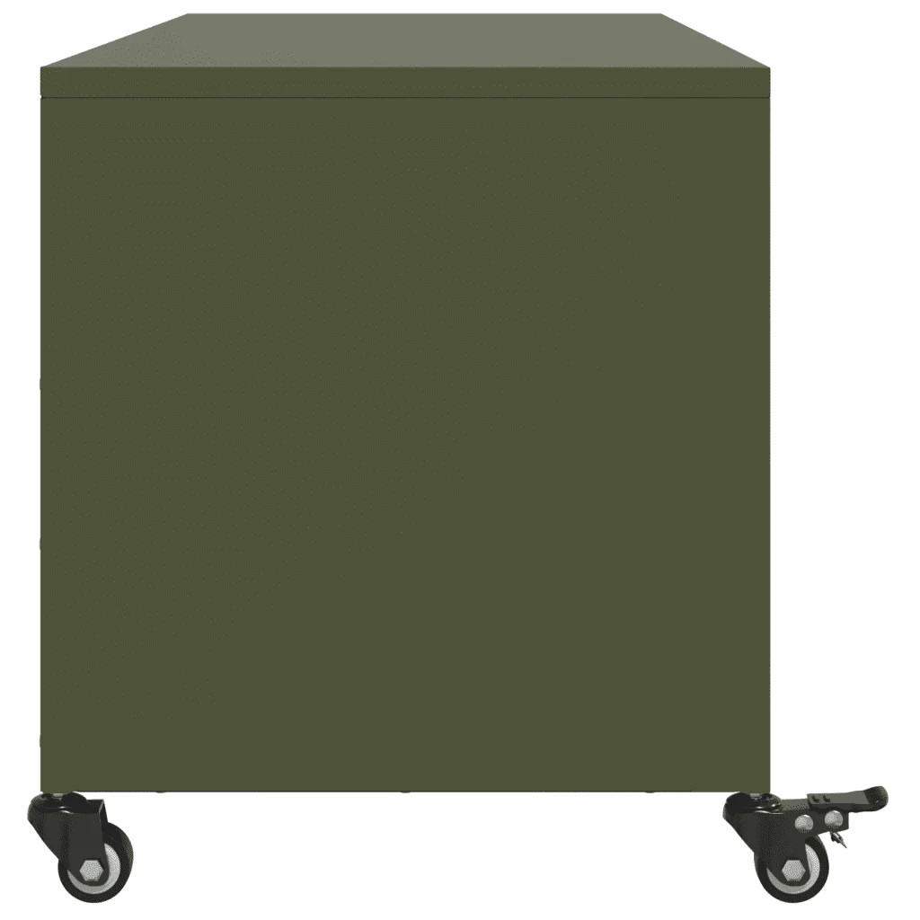 Mobile TV Verde Oliva 100,5x39x43,5 cm in Acciaio - Image 7