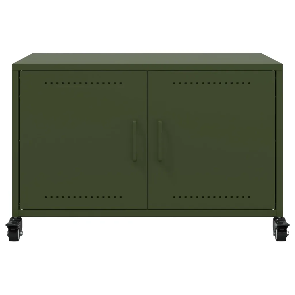 Mobile TV Verde Oliva 68x39x43,5 cm in Acciaio - Image 6