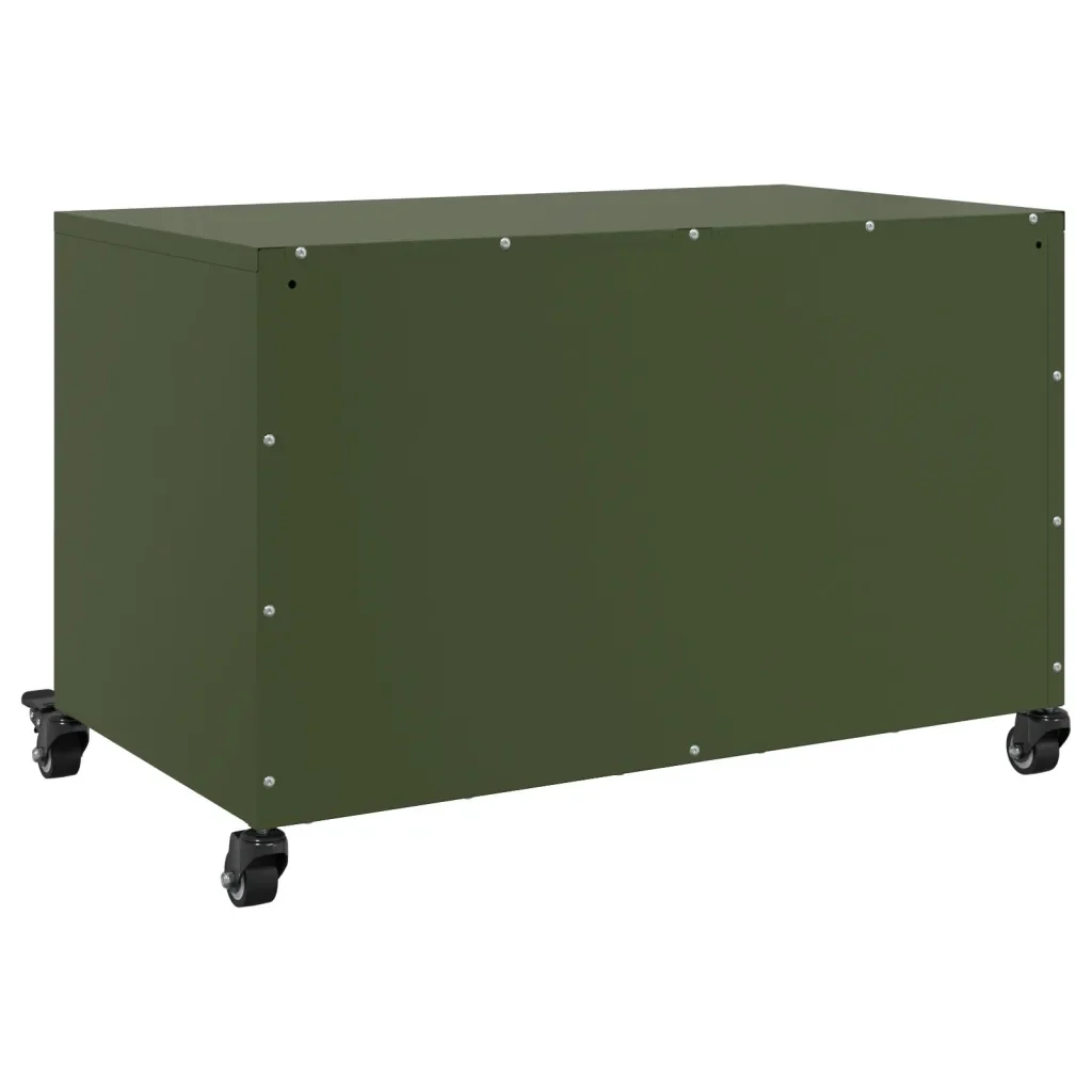Mobile TV Verde Oliva 68x39x43,5 cm in Acciaio - Image 8