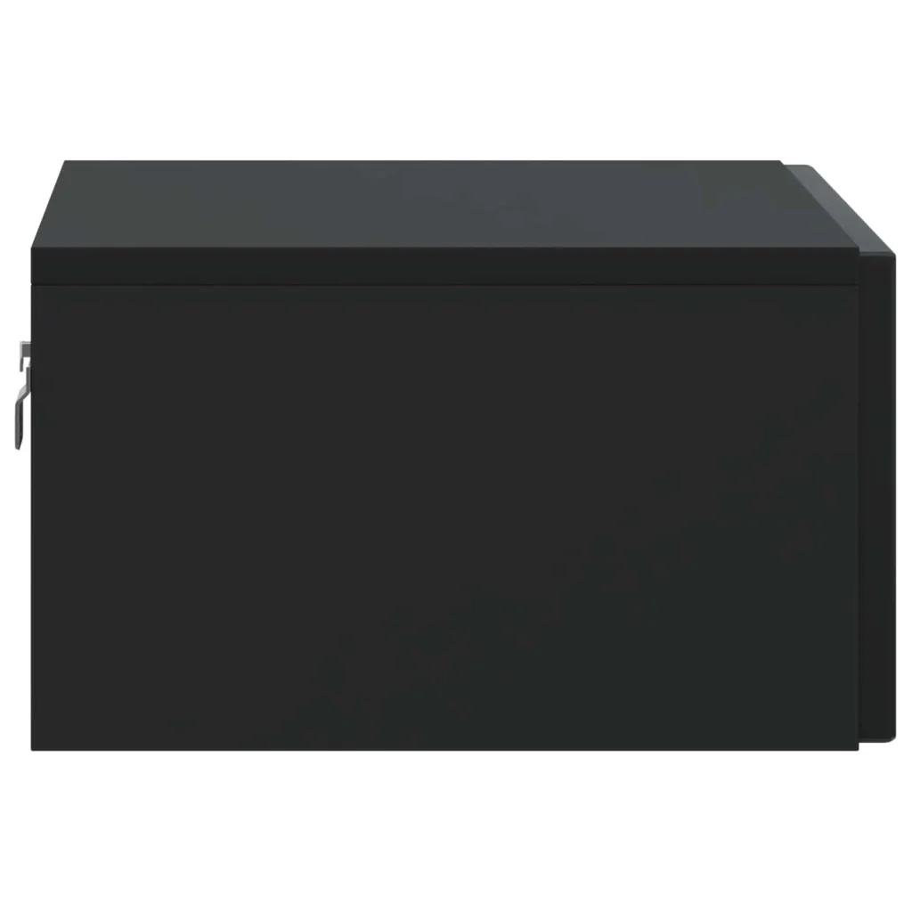 Mobiletto da notte a muro 2 pcs Nero 49 x 34,5 x 20 cm - Image 6