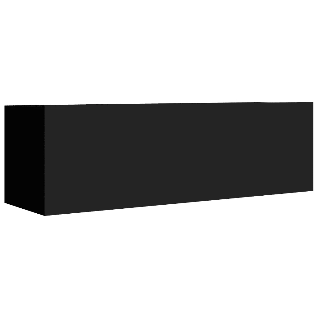 Mobili Porta TV 4 pz Neri 100x30x30 cm in Legno Multistrato 3078746 - Image 5