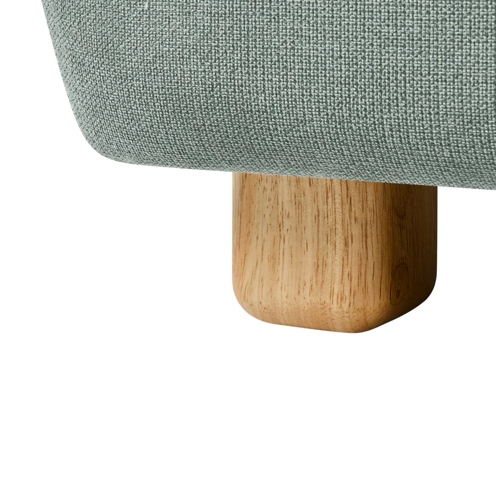 Modulo divano angolare lato destro a 1 posto con tessuto idrorepellente gambe in legno verde chiaro stile moderno a un posto - Image 7