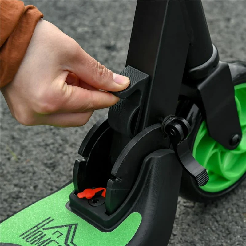 MONOPATTINO ELETTRICO PIEGHEVOLE PER BAMBINI 6+ ANNI AD ALTEZZA REGOLABILE, 71X36.5X75-80 CM, NERO E VERDE - Image 5
