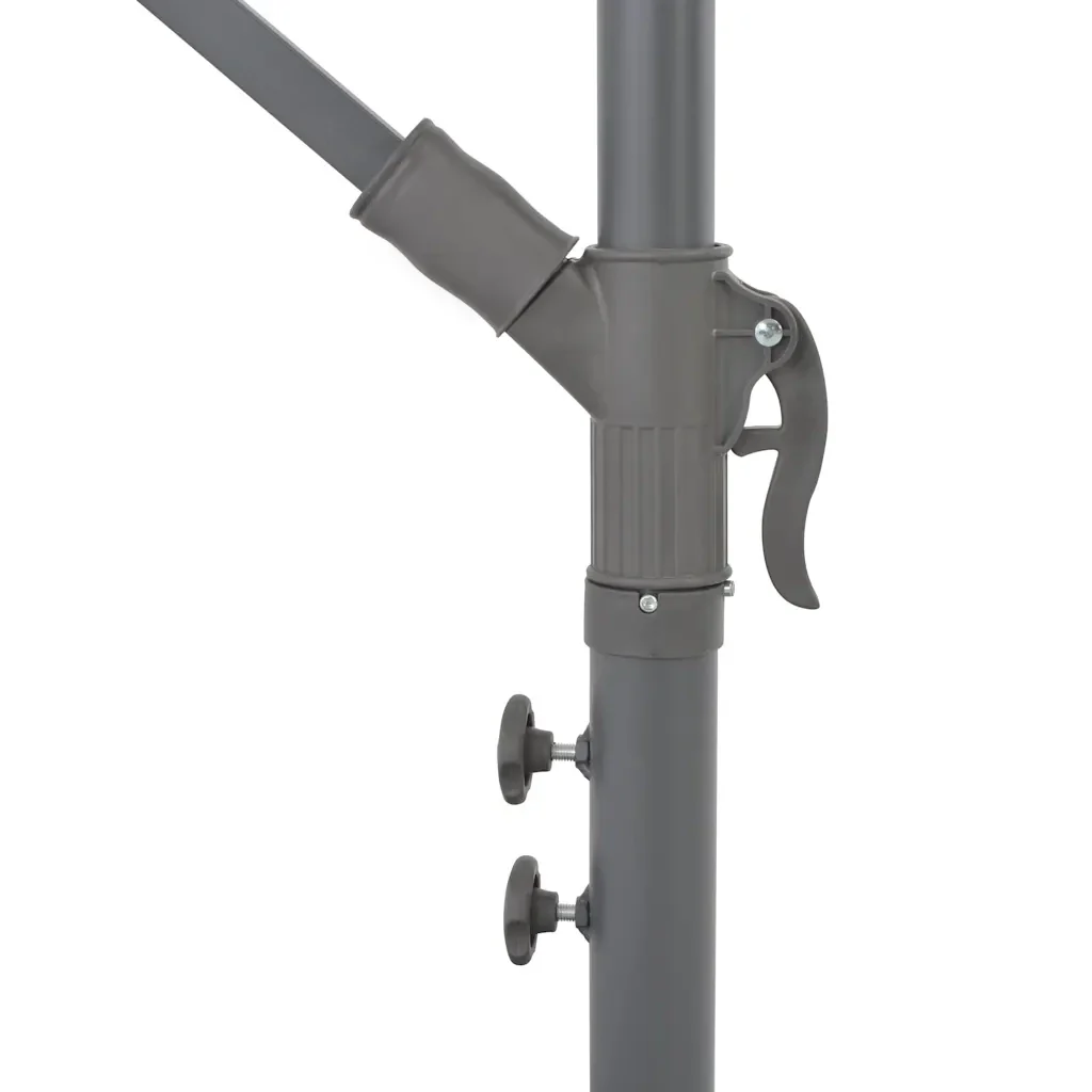 Ombrellone a Sbalzo Palo in Alluminio 300 cm Tortora 44510 - Image 6
