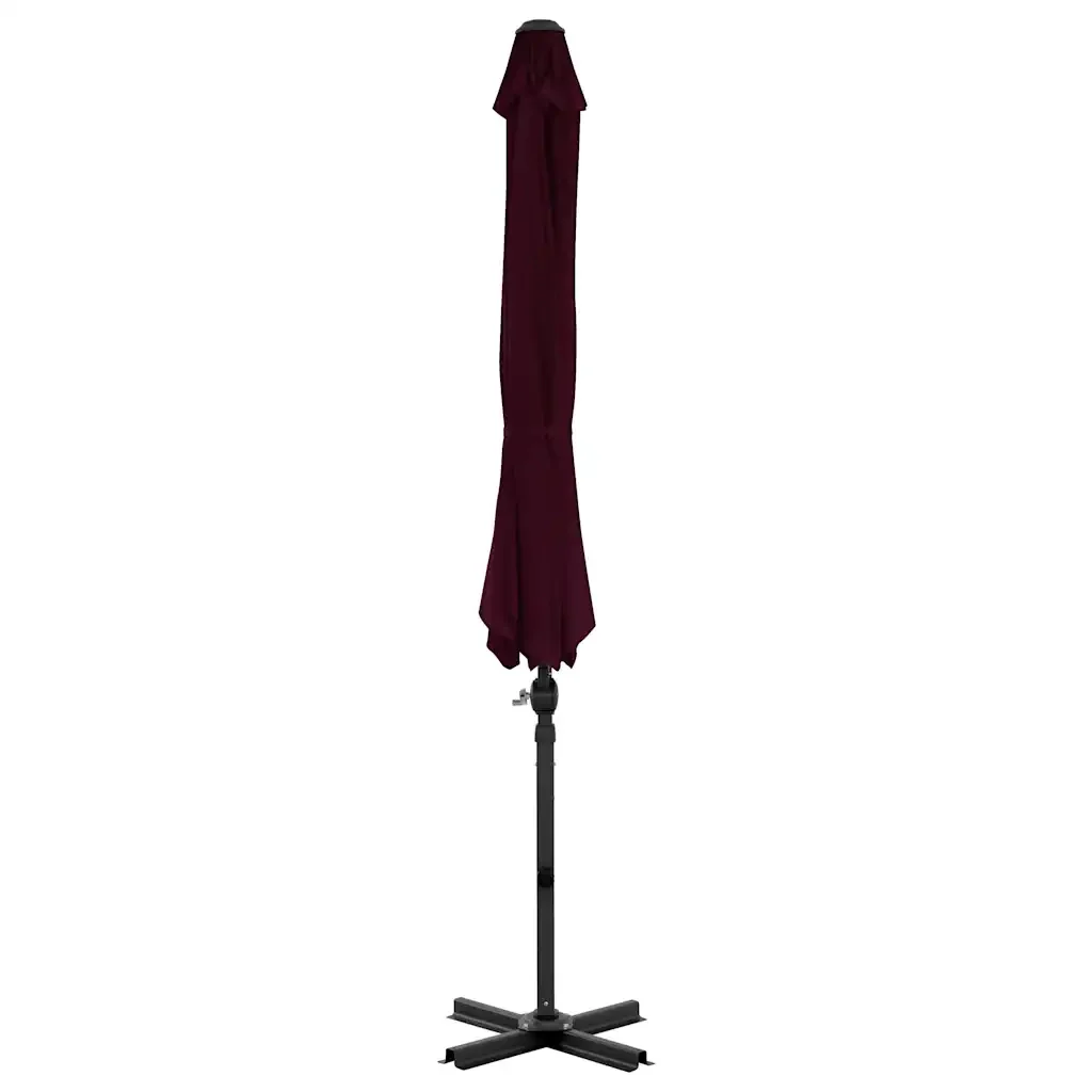Ombrellone a Sbalzo con Palo in Alluminio Rosso 300 cm - Image 4