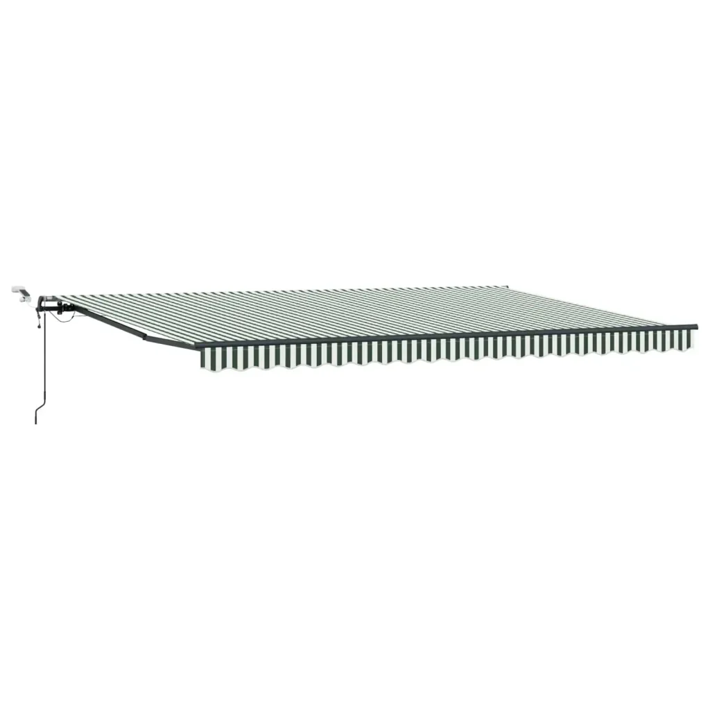 Tenda retrattile Verde e Bianco 500 × 300 cm Poliestere 3331466 - Image 2