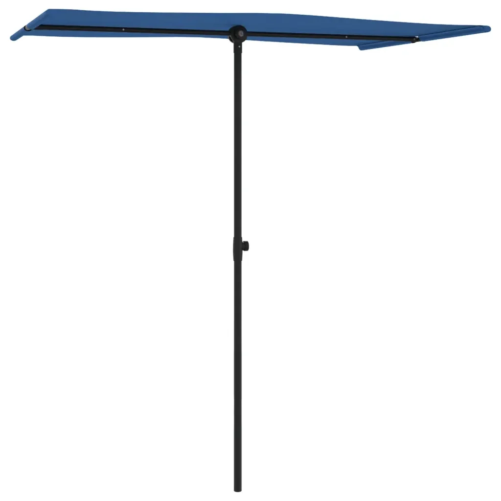 Ombrellone da Giardino con Palo in Alluminio 180x110 cm Azzurro 47335 - Image 3