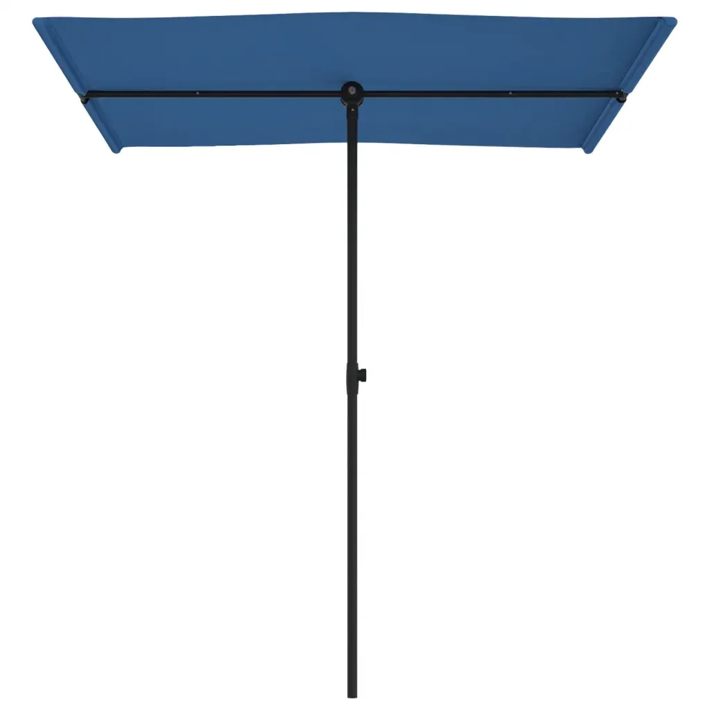 Ombrellone da Giardino con Palo in Alluminio 180x110 cm Azzurro 47335 - Image 4
