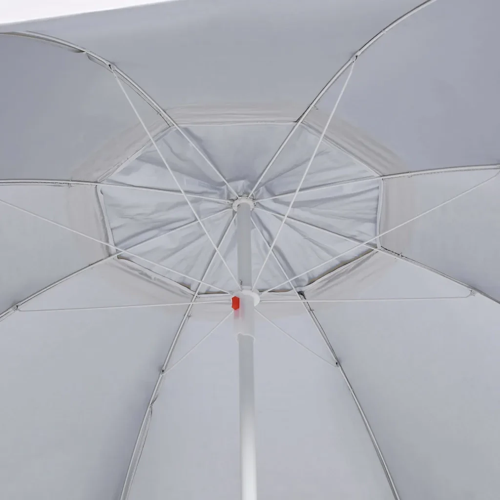 Ombrellone da Spiaggia con Teli Laterali Sabbia 215 cm - Image 6