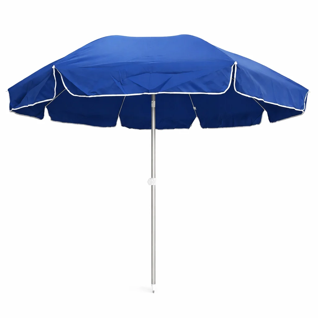 Ombrellone Mare Spiaggia 240 cm Antivento Alluminio UV50+ Inclinabile con Custodia e Trivella - Image 7