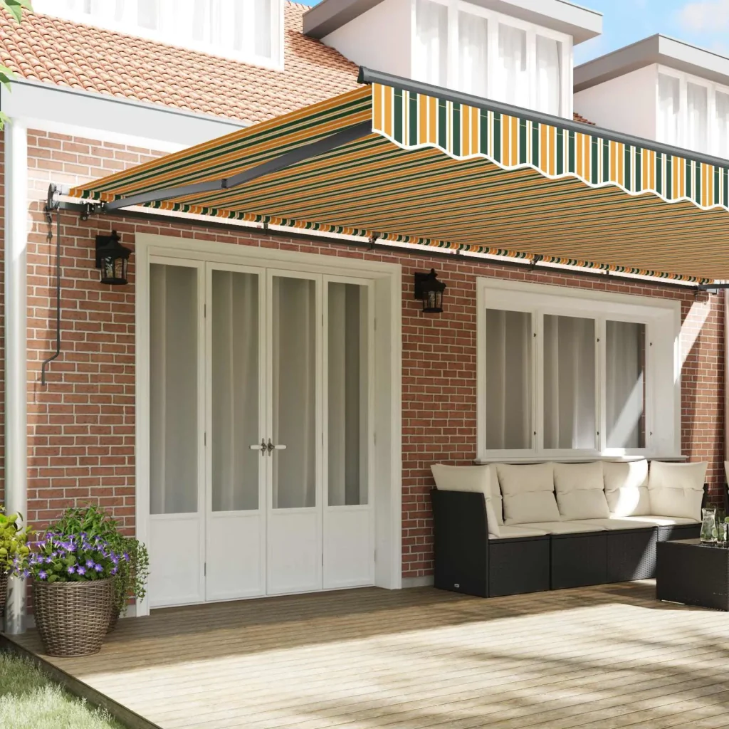 Tenda retrattile Verde e giallo 600 × 350 cm 3331803 - Image 3