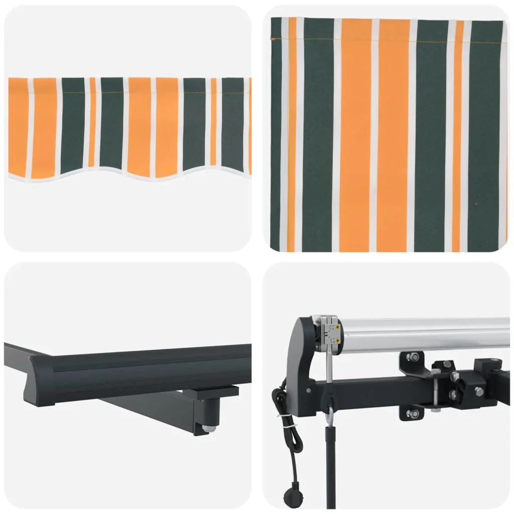 Tenda retrattile Verde e giallo 600 × 350 cm 3331803 - Image 8