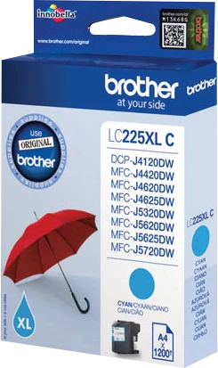 Brother LC225XLC cartuccia d'inchiostro 1 pz Originale Resa elevata (XL) Ciano