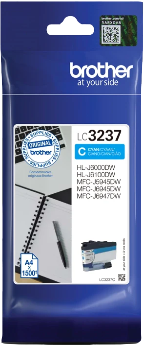 Brother LC3237C cartuccia d'inchiostro 1 pz Originale Resa standard Ciano