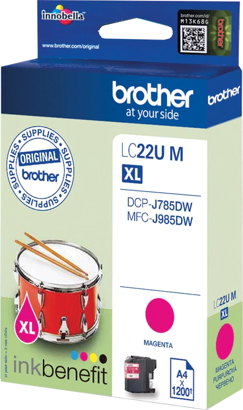 Brother LC22UM cartuccia d'inchiostro 1 pz Originale Resa elevata (XL) Magenta