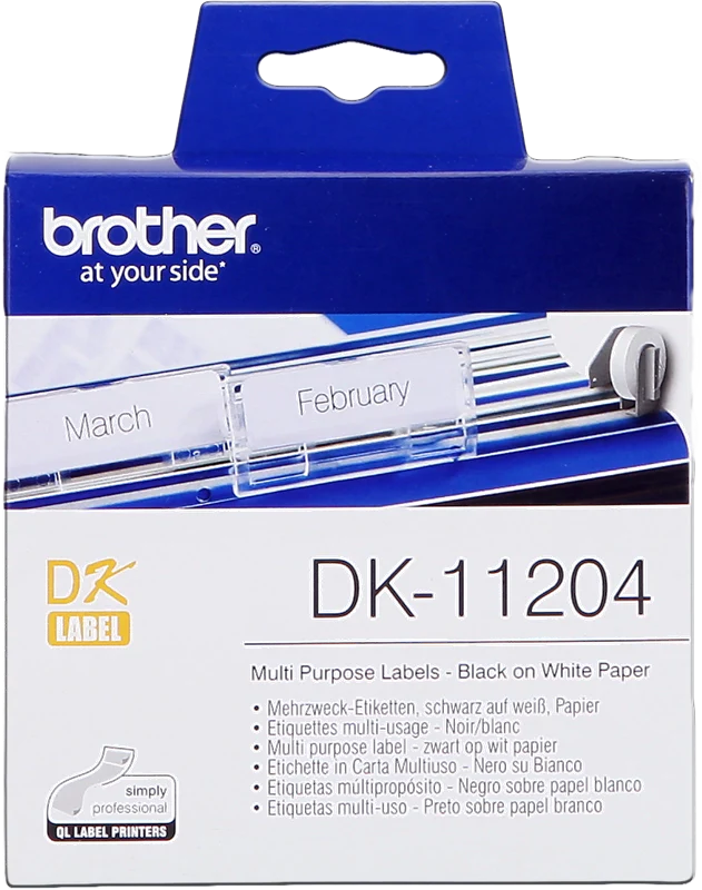 Brother DK-11204 nastro per etichettatrice Nero su bianco