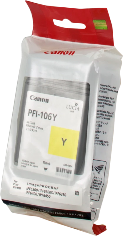 Canon PFI-106 Y cartuccia d'inchiostro 1 pz Originale Giallo
