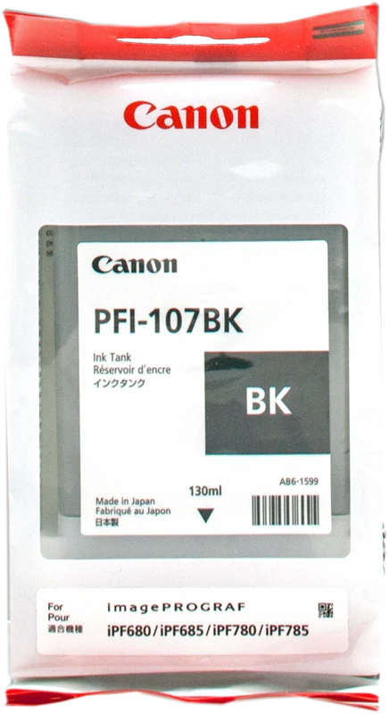 Canon PFI-107BK cartuccia d'inchiostro 1 pz Originale Nero