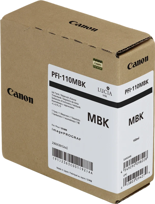 Canon PFI-110MBK cartuccia d'inchiostro Originale Nero opaco