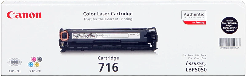 Canon Cartridge 716 Black cartuccia toner 1 pz Originale Nero